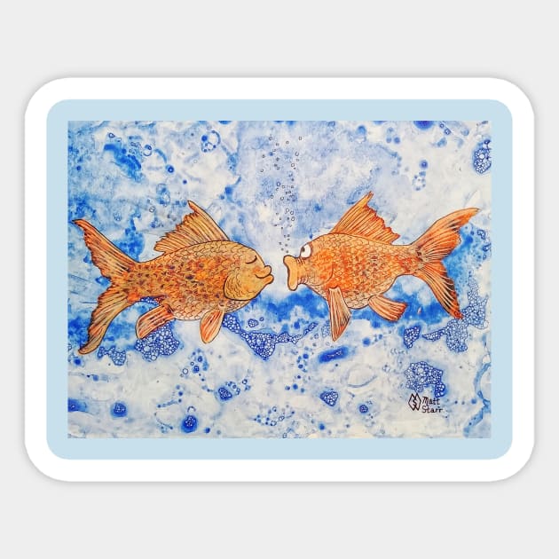 Goldfish Rendezvous Sticker by Matt Starr Fine Art